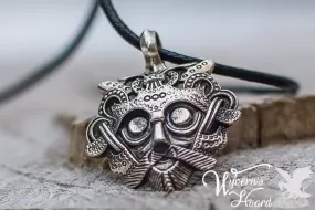 Ancient Gnezdovo Mask Amulet Necklace