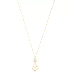 Double Clover Charm Necklace